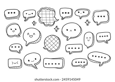 A bunch of cartoon faces with speech bubbles. The speech bubbles are all different sizes and shapes. Scene is lighthearted and fun