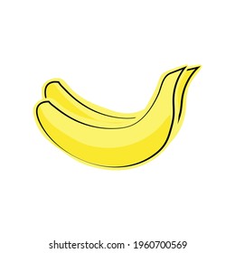 Bunch of cartoon yellow bananas