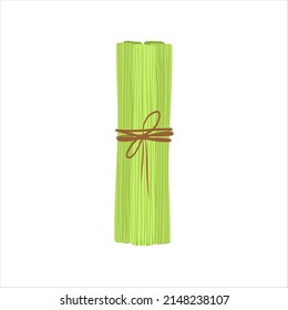 bunch of celery sticks vector cartoon, flat illustration isolated on white background