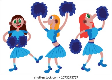 A bunch of cheerleaders ready for a game