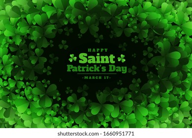 bunch of clover leaves st. patricks day background
