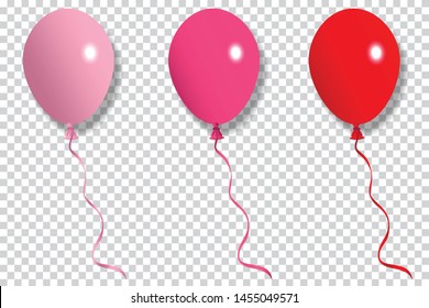 Bunch of Colored and shiny balloons on checked background. colourful object isolated. element vector illustration