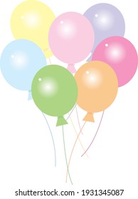 Un montón de globos coloridos 