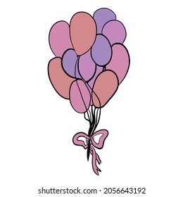 A bunch of colorful balloons.