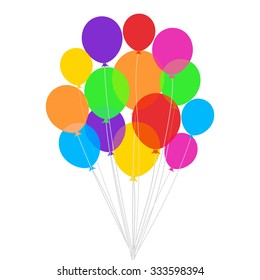 bunch of colorful balloons, background with multicolored balloons