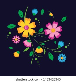 A bunch of colorful flowers