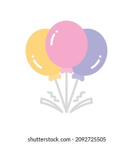 Bunch of Colourful balloon, Vector, Illustration, Icon.