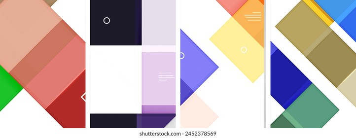 a bunch of different colored squares on a white background High quality