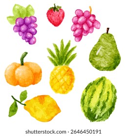 a bunch of different fruits are shown in this picture
