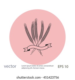 Bunch of ears, vector illustration