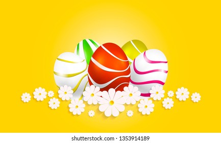 bunch of easter eggs and chamomile