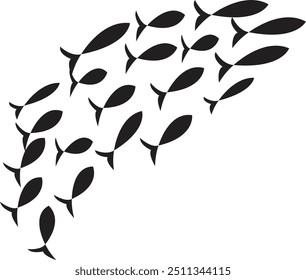 A bunch of fish ector image illustration