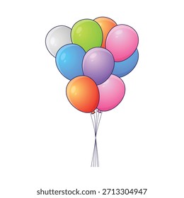 Conjunto de globos de cumpleaños flotantes Elemento