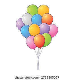 Conjunto de globos de cumpleaños flotantes Elemento