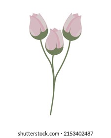 Bunch Flowers Icon Flat Isolated