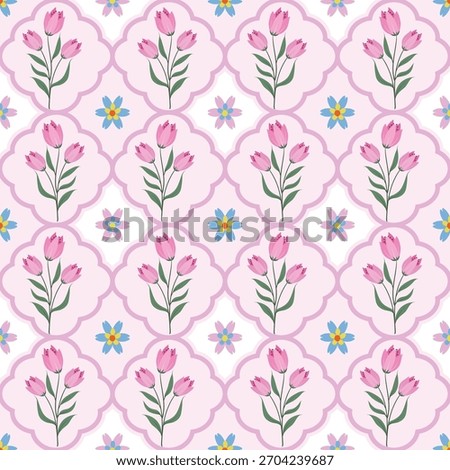 bunch of flowers  on white background seamless pattern. Cottagecore Floral Pattern for  fabric  wallpaper or wrapping paper