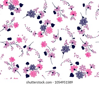 bunch of flowers pattern with leaves and buds for textile pattern,fashion print