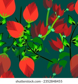 Bunch of Flowers Pattern, Tile, Wallpaper