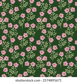 Bunch of flowers, seamless patterns with floral for fabric, textiles, clothing, wallpaper, wall art, cover, banner, interior decor, abstract backgrounds. vector illustration