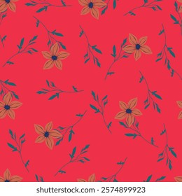 Bunch of flowers, seamless patterns with floral for fabric, textiles, clothing, wallpaper, wall art, cover, banner, interior decor, abstract backgrounds. vector illustration