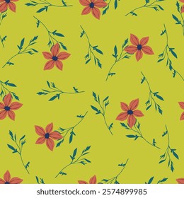 Bunch of flowers, seamless patterns with floral for fabric, textiles, clothing, wallpaper, wall art, cover, banner, interior decor, abstract backgrounds. vector illustration