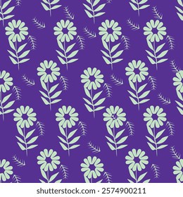 Bunch of flowers, seamless patterns with floral for fabric, textiles, clothing, wallpaper, wall art, cover, banner, interior decor, abstract backgrounds. vector illustration