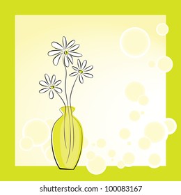 Bunch of flowers in a vase
