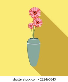 Bunch of flowers in a vase. 