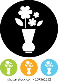 Bunch Of Flowers - Vector Icon Isolated