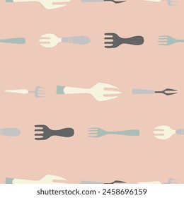 Bunch of Fork Seamless Pattern Vector illustration Design