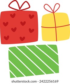 Bunch Of Gifts Vector Illustration