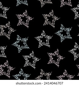 Bunch of gold stars on white background. Festive concept.  Celebration stars random pattern. Spangle elements poster decor.