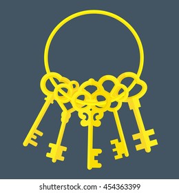Bunch of golden keys