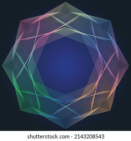 It is a bunch of gradient colours. But the shape was created using blend tool.