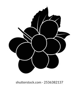Conjunto de iconos de Vector de baya de uva ilustración.