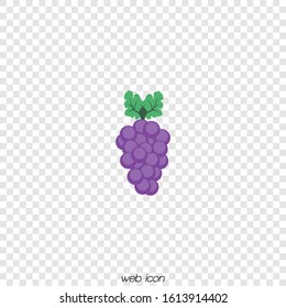 A bunch of grapes in a flat style.