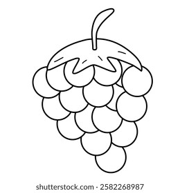 Bunch of Grapes fruit coloring page