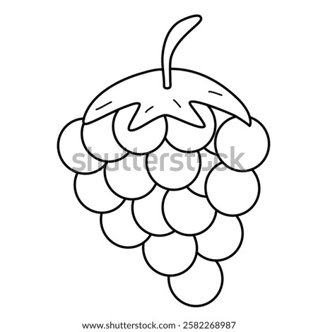 Bunch of Grapes fruit coloring page