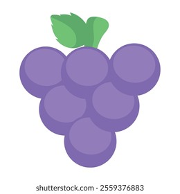 bunch grapes fruit isolated icon