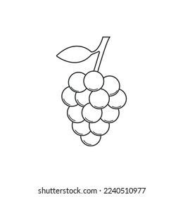 Traubenstrauben, Weinsymbol, Weinvektor, einfache Abbildung