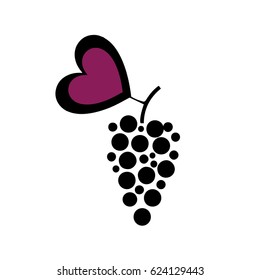 a bunch of grapes heart
