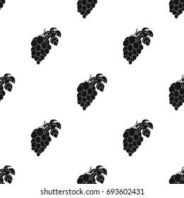 Bunch of grapes icon in black style isolated on white background. Wine production symbol stock vector illustration.
