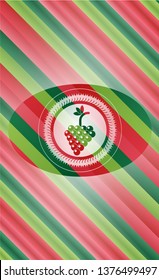 bunch of grapes icon inside christmas style badge..