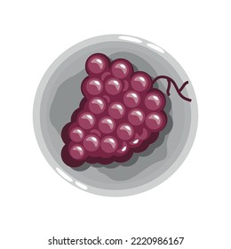 bunch grapes icon isolated style
