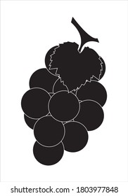 
Bunch of grapes icon on white background