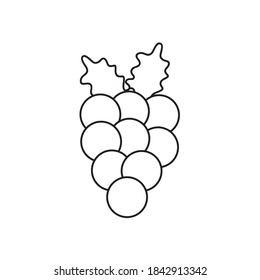 grupo de ícono de uvas sobre fondo blanco, estilo plano, ilustración vectorial
