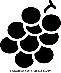 Ilustração de vetor de ícone de lote de uvas