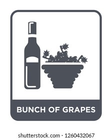 bunch of grapes icon vector on white background., bunch of grapes simple element illustration