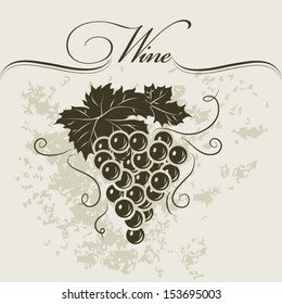 Bunch of grapes for labels of wine