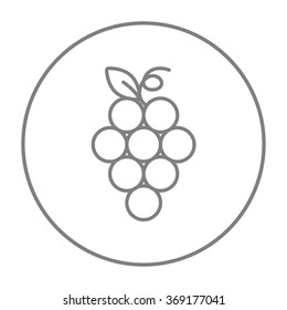 Bunch of grapes line icon.